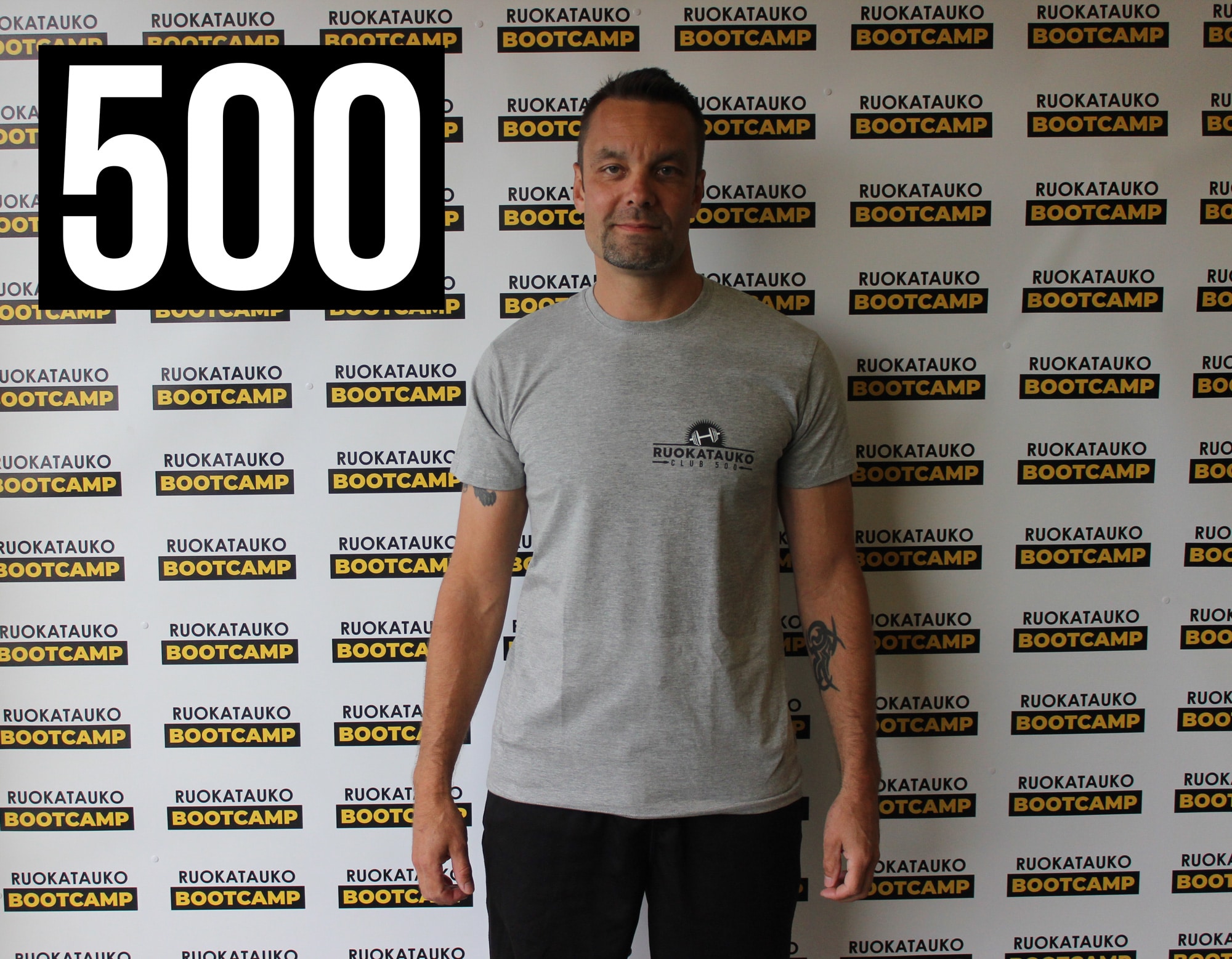 Jussi ja 500 treeniä täyteen